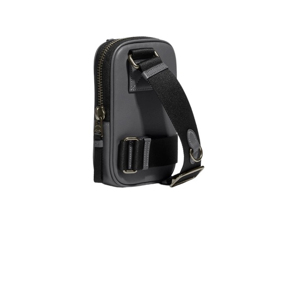 COACH CE659 Multifunction Phone Pack With Ski Slopes Print Leather Crossbody - Picture 8 of 9